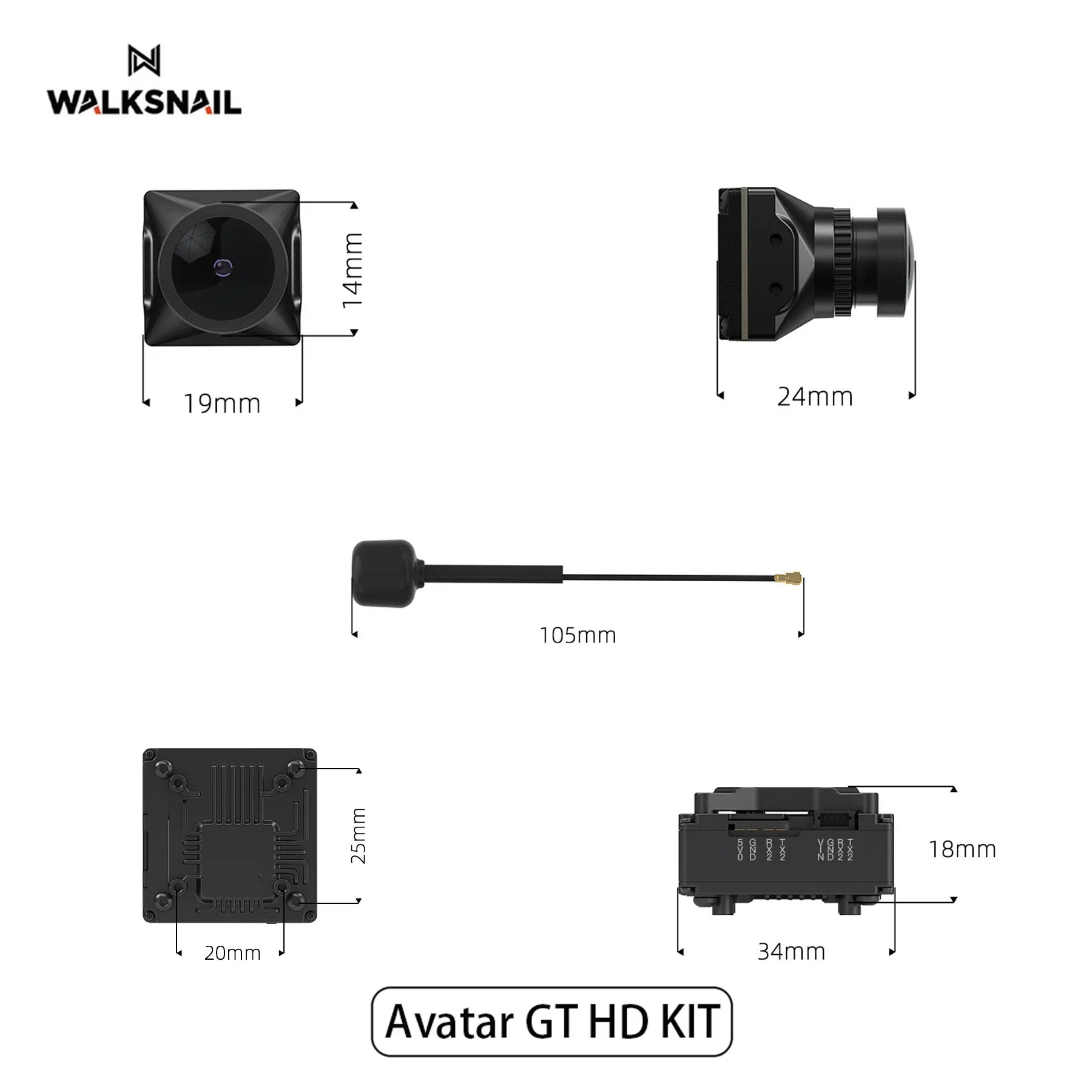 Walksnail Avatar GT HD KIT 2W  - Walksnail Avatar Gt Kit 2W Vtx 评论和价格